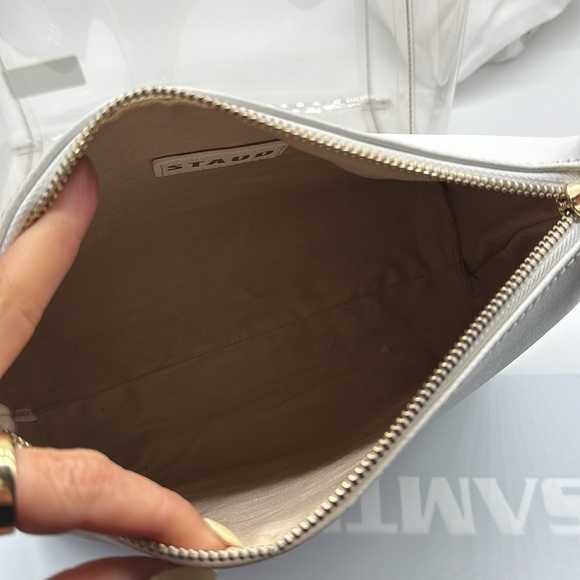 Staud Shirley Bag in Clear/White - Picture 12 of 14